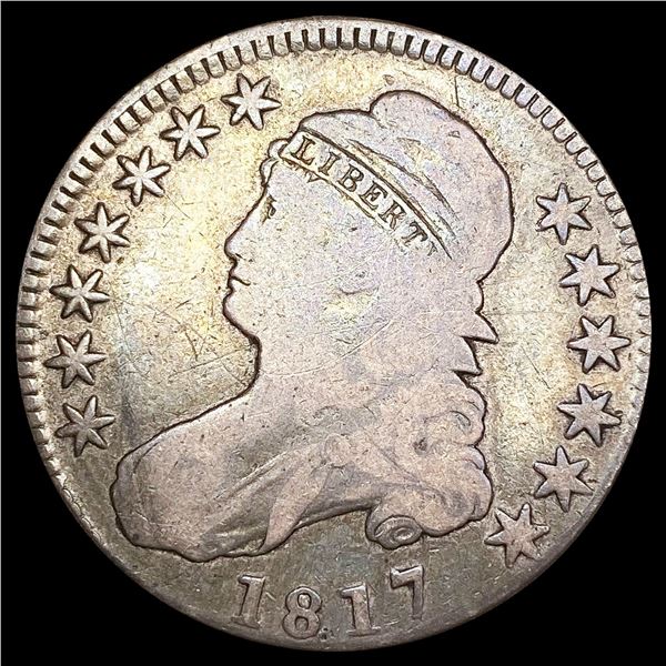1817 0-112 Cap Bust Half Dollar R1 NICELY CIRCULAT