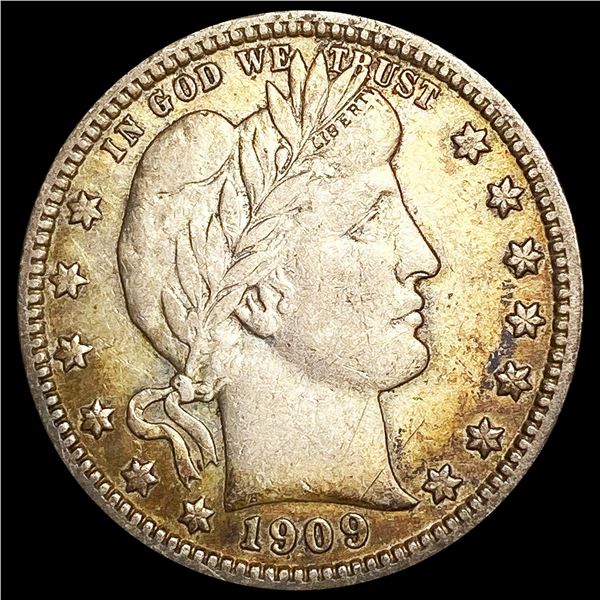 1909 Barber Quarter NEARLY UNCIRCULATED