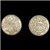 Image 1 : (2) Shield Nickels (1867, 1883) NICELY CIRCULATED