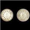 Image 2 : (2) Shield Nickels (1867, 1883) NICELY CIRCULATED