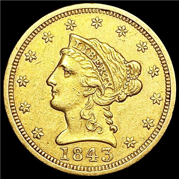 1843 $2.50 Gold Quarter Eagle UNCIRCULATED