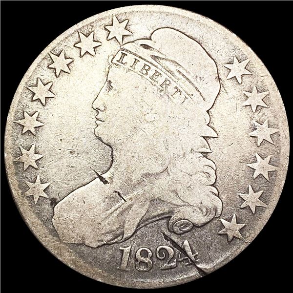 1824 Capped Bust Half Dollar NICELY CIRCULATED