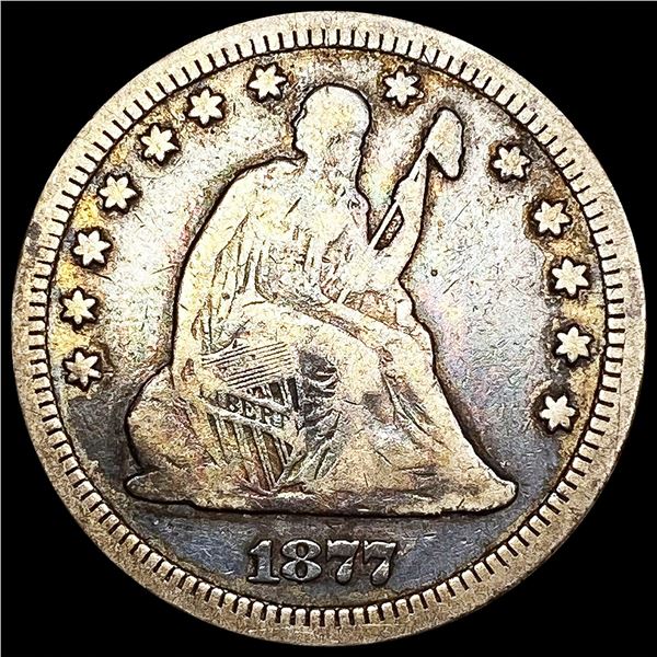 1877-CC Seated Liberty Quarter NICELY CIRCULATED