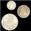 Image 1 : (3) Varied US Coinage (1858, 1913, 1941-S) CLOSEL