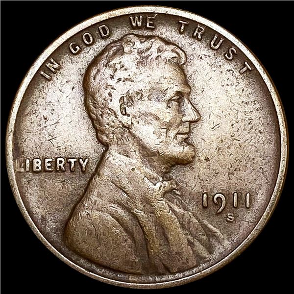 1911-S Wheat Cent CLOSELY UNCIRCULATED