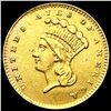 Image 1 : 1856 Rare Gold Dollar NICELY CIRCULATED