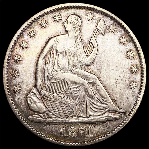 1871-S Seated Liberty Half Dollar CLOSELY UNCIRCUL