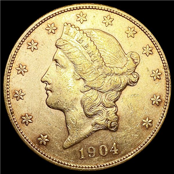 1904-S $20 Gold Double Eagle CLOSELY UNCIRCULATED