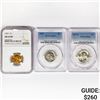 Image 1 : (3) Varied US Coins PCGS/NGC MS (1926, 1937, 1947-