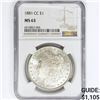 Image 1 : 1881-CC Morgan Silver Dollar NGC MS63