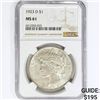 Image 1 : 1923-D Silver Peace Dollar NGC MS61