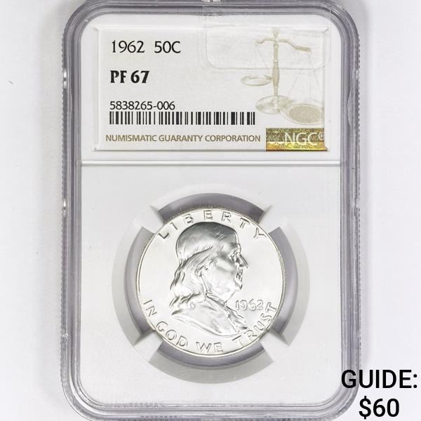 1962 Franklin Half Dollar NGC PF67
