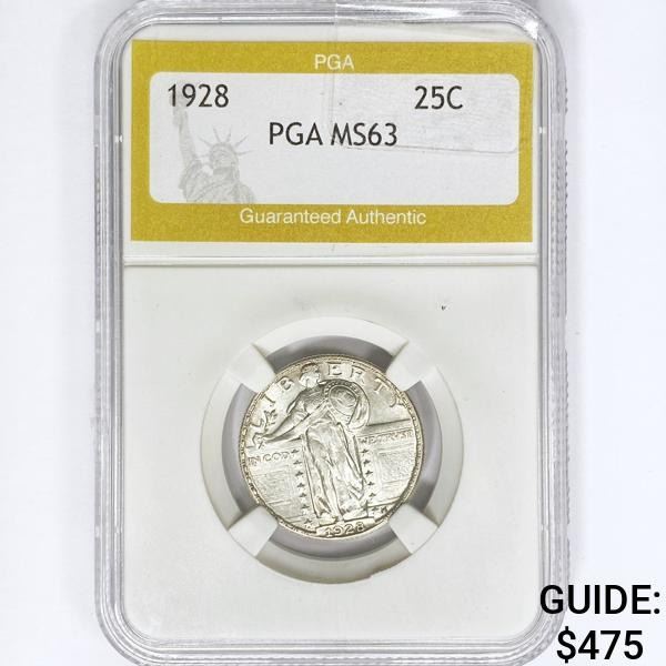 1928 Standing Liberty Quarter PGA MS63