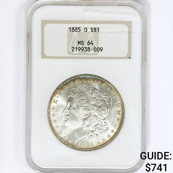 1885-O Morgan Silver Dollar NGC MS64