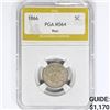 Image 1 : 1866 Shield Nickel PGA MS64 With Rays