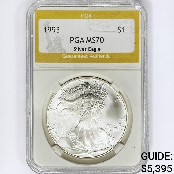 1993 American Silver Eagle PGA MS70