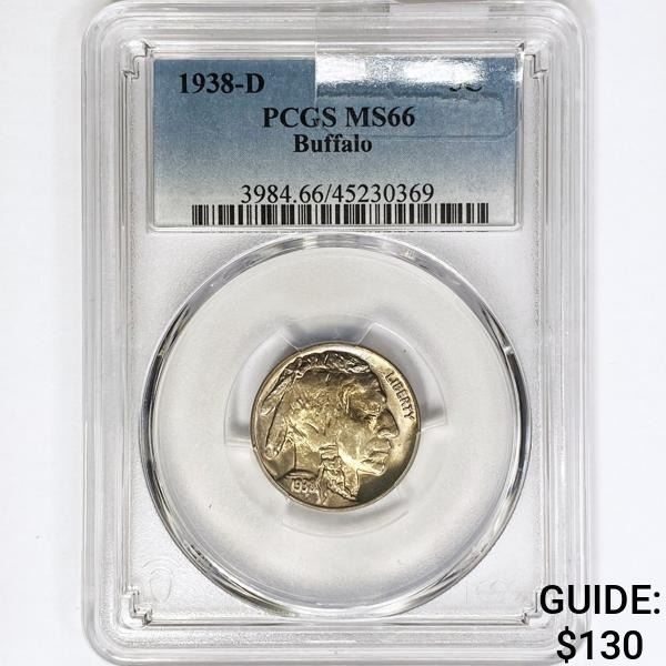 1938-D Buffalo Nickel PCGS MS66