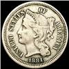 Image 1 : 1881 Nickel Three Cent NICELY CIRCULATED