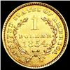 Image 2 : 1854 Rare Gold Dollar CLOSELY UNCIRCULATED