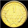 Image 2 : 1849 Open Wreath Rare Gold Dollar NICELY CIRCULATE