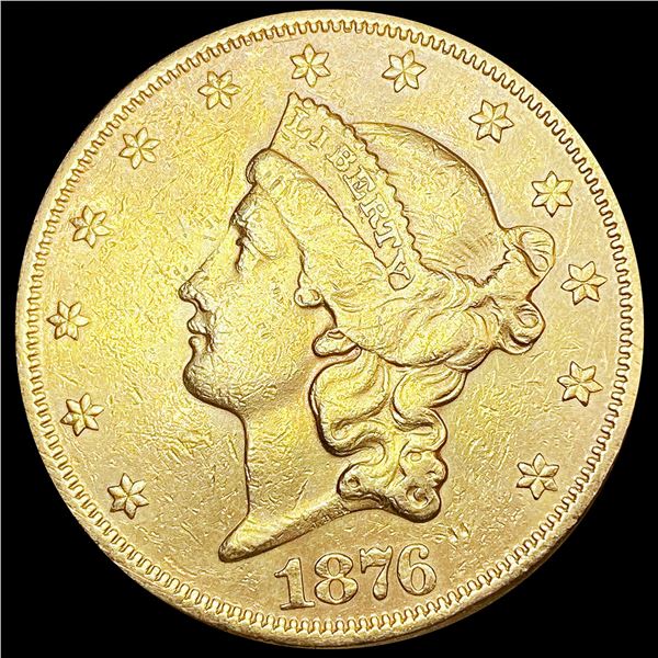 1876 $20 Gold Double Eagle CLOSELY UNCIRCULATED