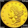 1854 $20 Gold Kellogg UNCIRCULATED