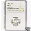 Image 1 : 1939 Mercury Silver Dime NGC MS67