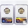Image 2 : (2) 1942 Mercury Silver Dimes NGC MS67