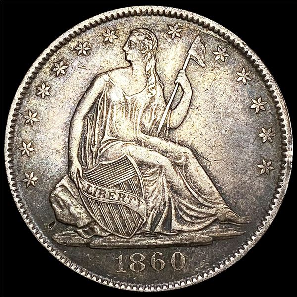 1860-O Seated Liberty Half Dollar NEARLY UNCIRCULA