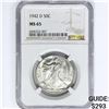 Image 1 : 1942-D Walking Liberty Half Dollar NGC MS65
