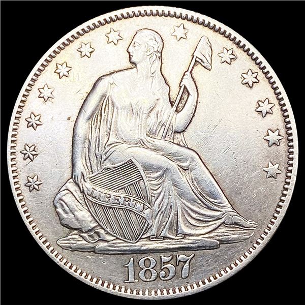1857 Seated Liberty Half Dollar LIGHTLY CIRCULATED
