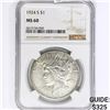 Image 1 : 1924-S Silver Peace Dollar NGC MS60