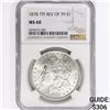 Image 1 : 1878 7TF Rev 79 Morgan Silver Dollar NGC MS60