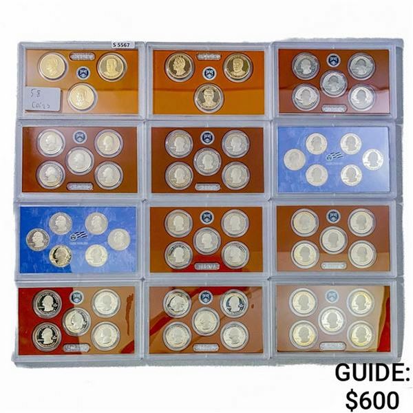 2016-2020 Presidential Proof Sets (58 coins)