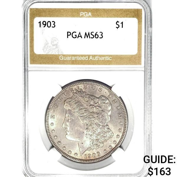 1903 MORGAN SILVER DOLLAR PGA MS63