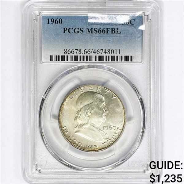 1960 Franklin Half Dollar PCGS MS66 FBL