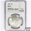 Image 1 : 1885 Morgan Silver Dollar NGC MS63