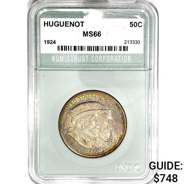 1924 Huguenot Half Dollar NTC MS66