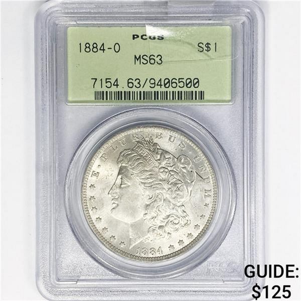 1884-O Morgan Silver Dollar PCGS MS63