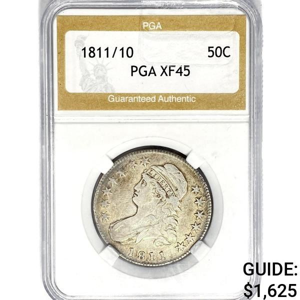 1811/10 Capped Bust Half Dollar PGA XF45