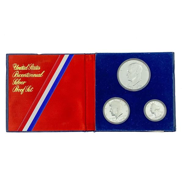1776-1976 US Bicentennial Silver Proof Set (3 Coin