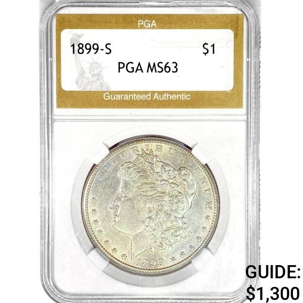 1899-S Morgan Silver Dollar PGA MS63