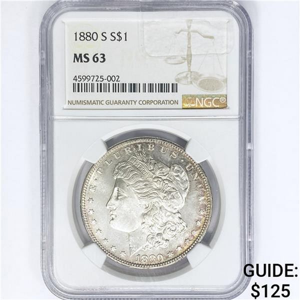 1880-S Morgan Silver Dollar NGC MS63