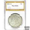 Image 1 : 1921-D Morgan Silver Dollar PGA MS64