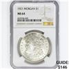 Image 1 : 1921 Morgan Silver Dollar NGC MS64