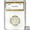 Image 1 : 1834 Capped Bust Quarter PGA MS62