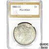 Image 1 : 1883-CC Morgan Silver Dollar PGA MS64