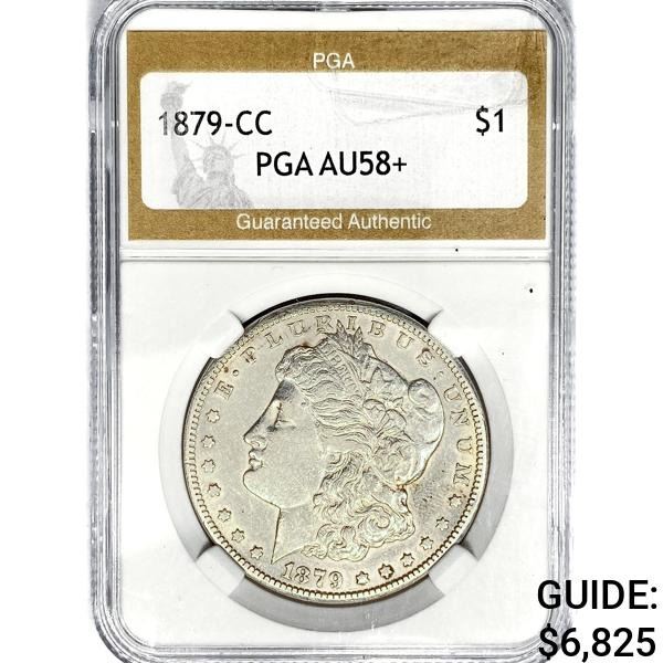 1879-CC Morgan Silver Dollar PGA AU58+