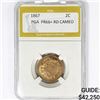 Image 1 : 1867 Two Cent Piece PGA PR66+ RD CAMEO