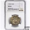 Image 1 : 1958-D Franklin Half Dollar NGC MS66